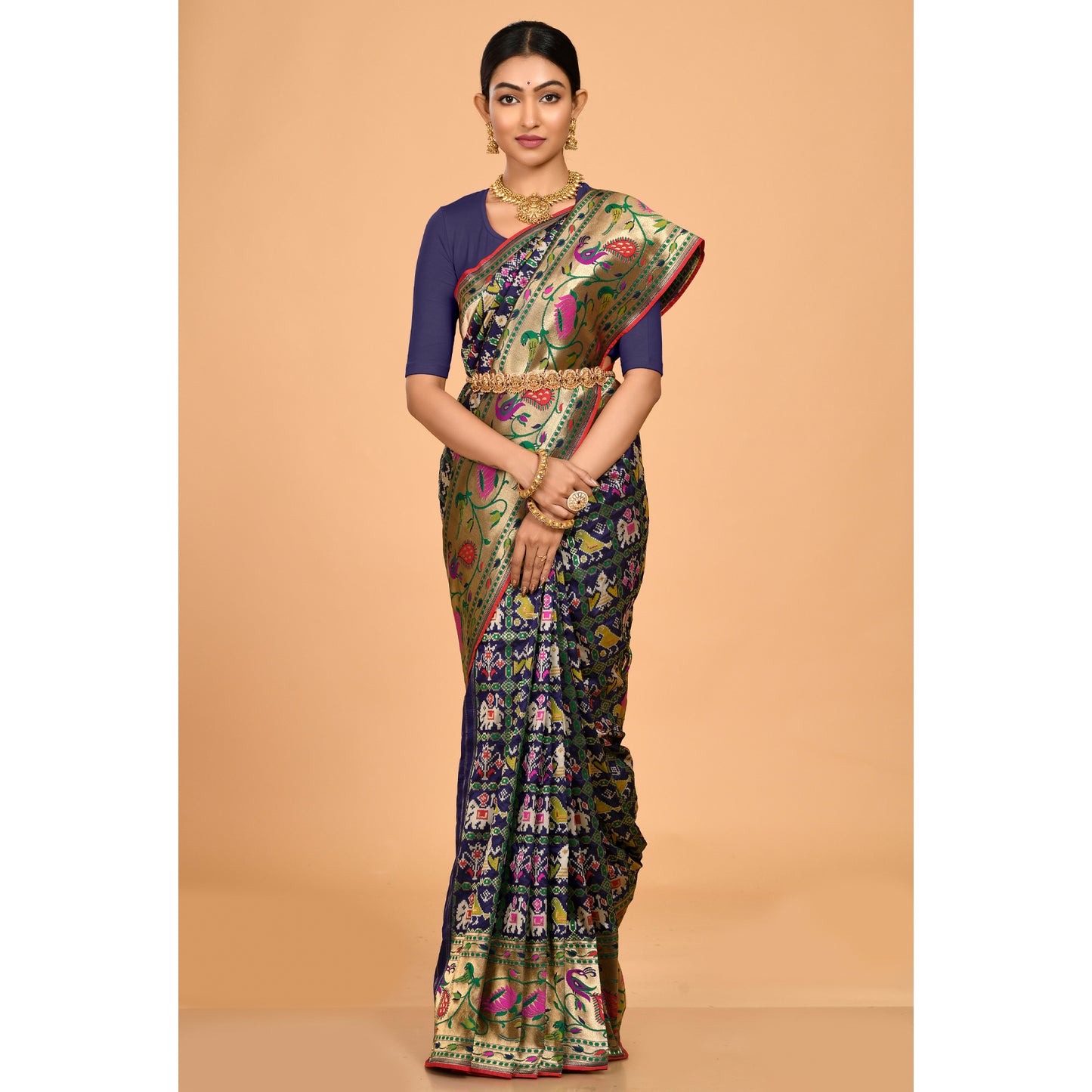 Royal Blue Patola Saree Saree