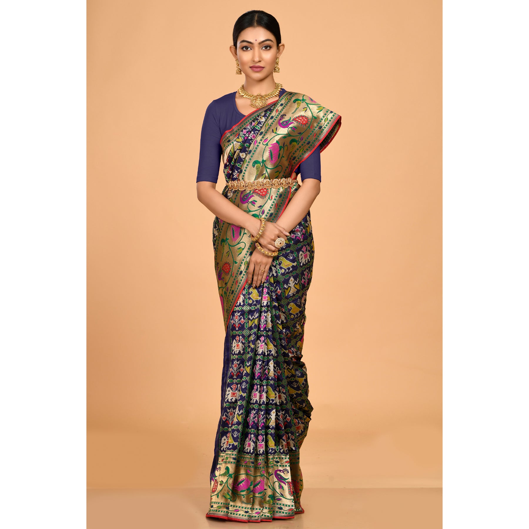 Royal Blue Patola Saree Saree
