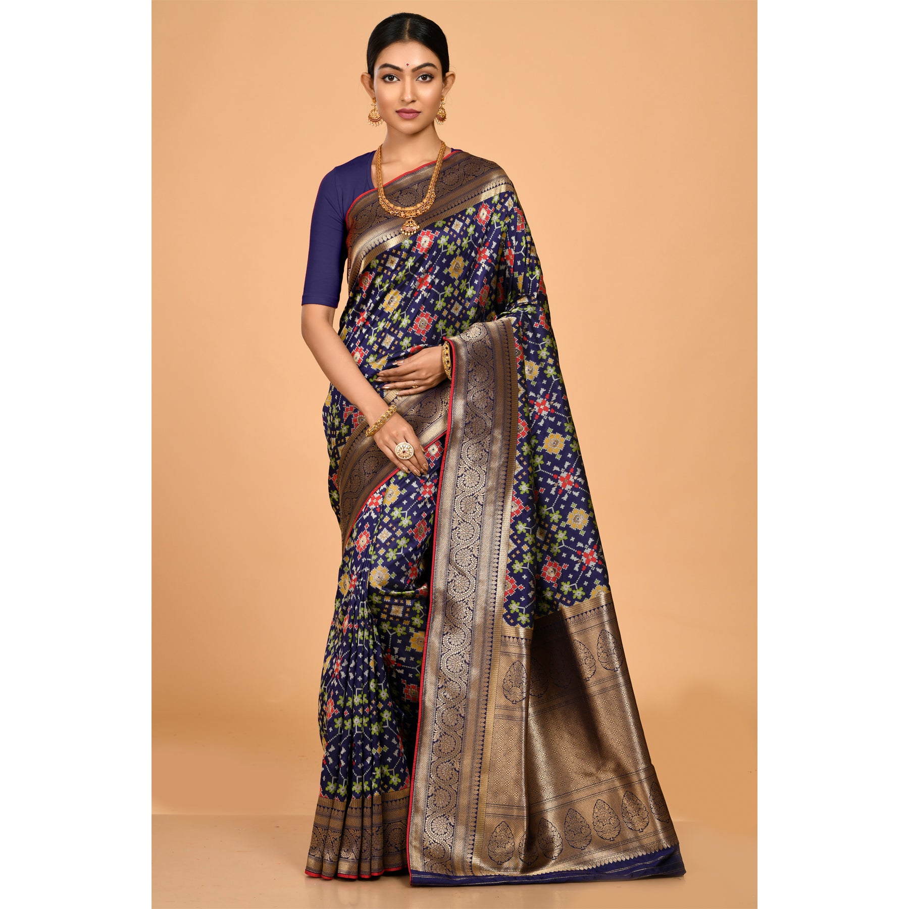 Trendy Navy Patola Saree Saree
