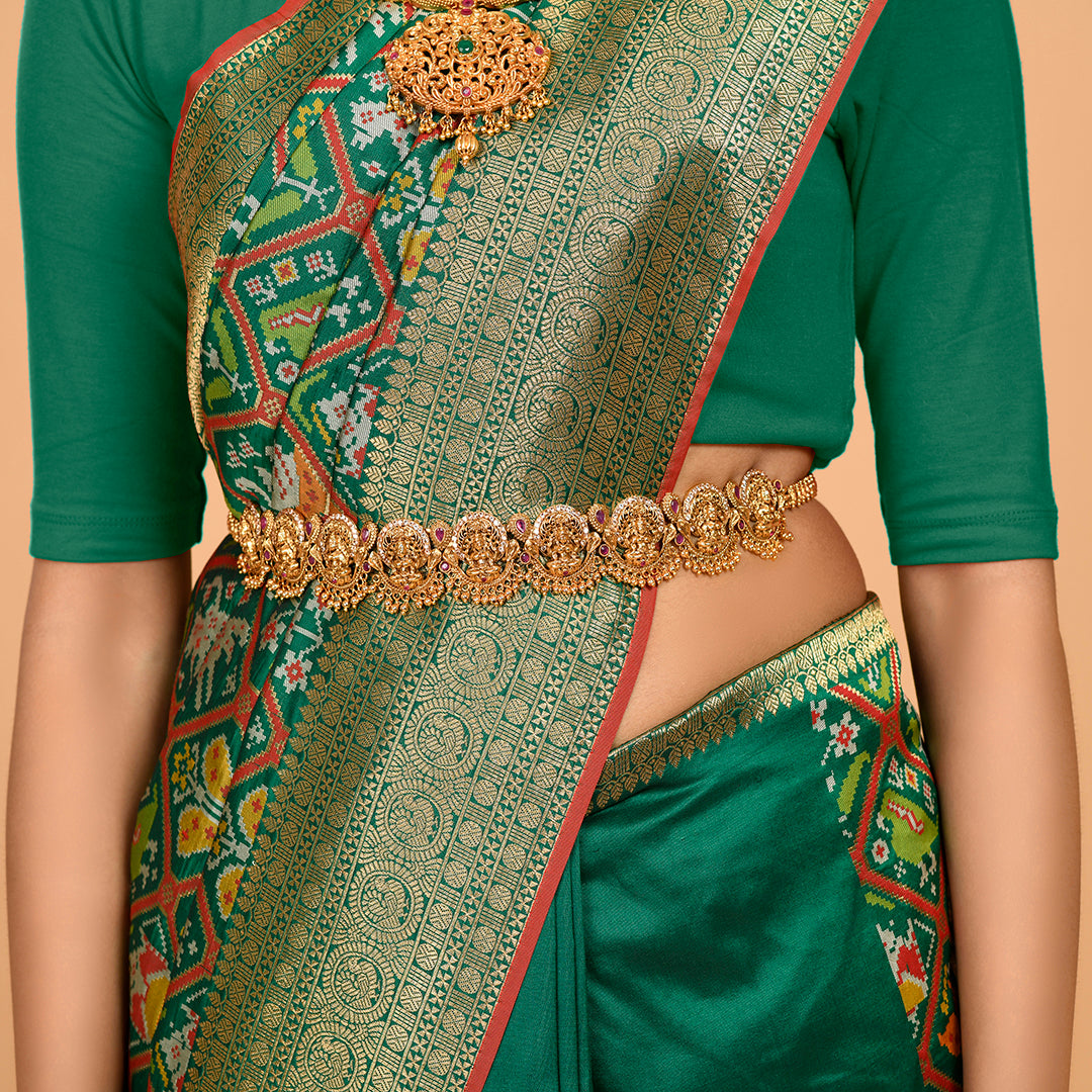 Trendy Green Patola Saree Saree