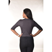 Load image into Gallery viewer, Hosiery Blouses - Elbow Sleeves - Clay Grey - Blouse featured