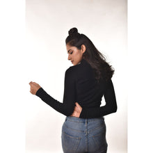 Load image into Gallery viewer, Full Sleeves Blouses - Black - Blouse featured