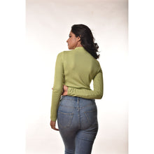 Load image into Gallery viewer, Full Sleeves Blouses - Lime Green - Blouse featured