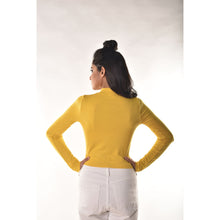 Load image into Gallery viewer, Full Sleeves Blouses - Mango Yellow - Blouse featured