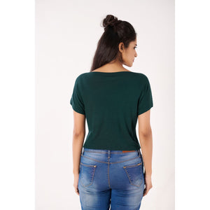 Boat Neck Blouse - Green - Blouse featured