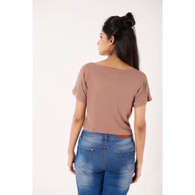 Load image into Gallery viewer, Boat Neck Blouse - Light Brown - Blouse featured