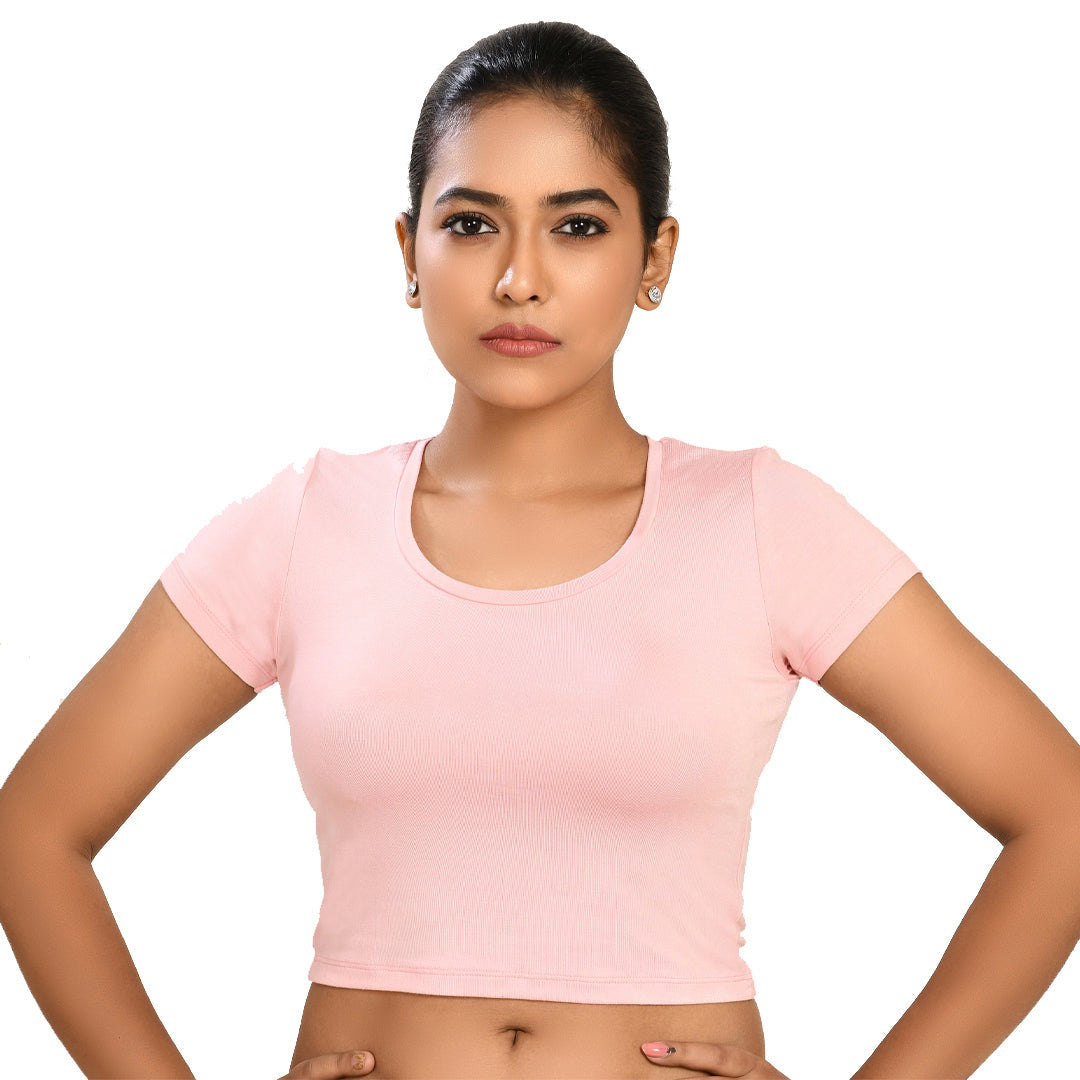 100% Cotton Rayon Blouses Bubblegum Pink Blouse