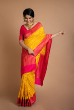 Load image into Gallery viewer, Bright Yellow Silk Saree Saree
