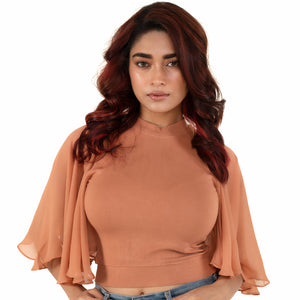 Hosiery Blouses- Butterfly Sleeves - Cider - Blouse featured