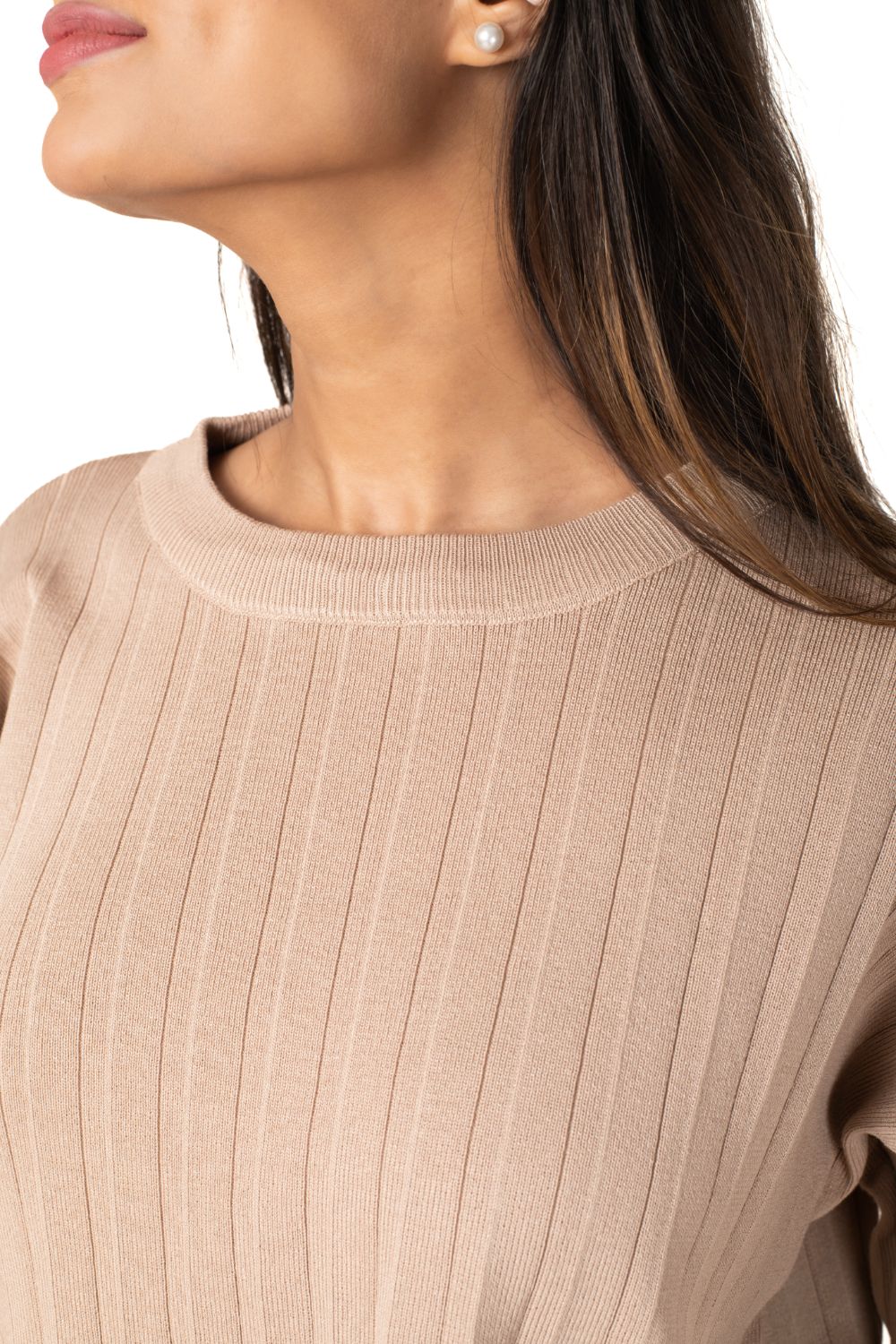 Cosy Classic Divaa Co-ord Set full sleeve beige lounge wear featured