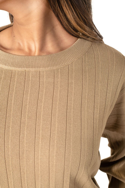 Cosy Classic Divaa Co-ord Set full sleeve light mud yellow lounge wear featured