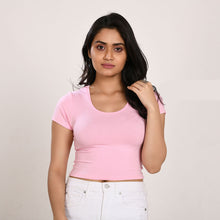 Load image into Gallery viewer, 100% Cotton Rayon Blouses Baby Pink Blouse