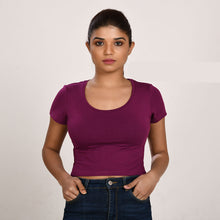Load image into Gallery viewer, 100% Cotton Rayon Blouses Byzantium Purple Blouse