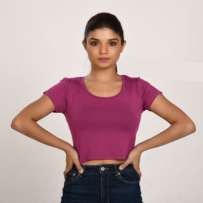 100% Cotton Rayon Blouses Pansy Purple Blouse