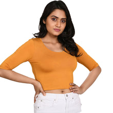 Load image into Gallery viewer, Cotton Rayon Blouses - Elbow Sleeves Bronze Bust size 28-40 Blouse