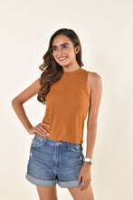 Load image into Gallery viewer, Sleeveless Hosiery Blouses Mustard Blouse