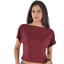 Load image into Gallery viewer, Boat Neck Blouse - Maroon - Blouse featured