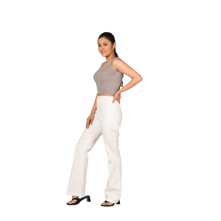 RIB - Textured Square Neck Blouse - Fossil - Blouse featured