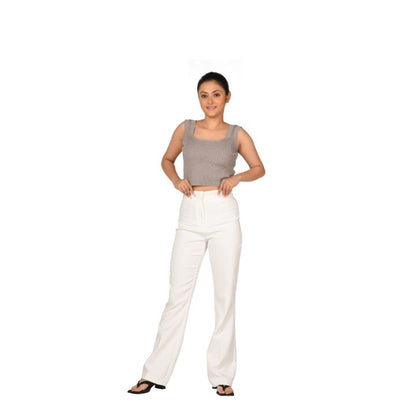 RIB - Textured Square Neck Blouse - Fossil - Blouse featured