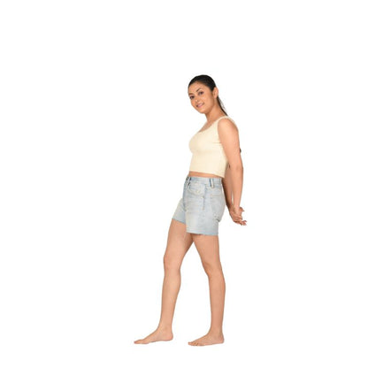 RIB - Textured Square Neck Blouse - Off White - Blouse featured