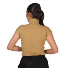Load image into Gallery viewer, Turtle Neck Top - Dark Beige - Blouse featured