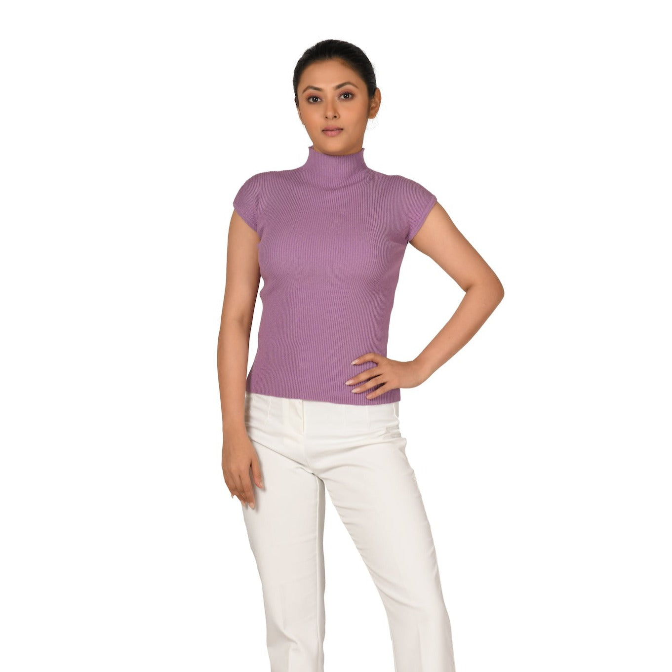 Turtle Neck Top - Iris - Blouse featured