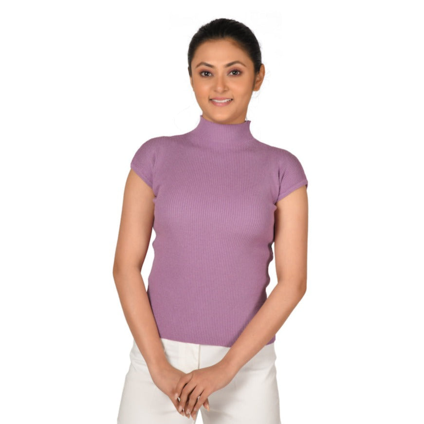 Turtle Neck Top - Iris - Blouse featured
