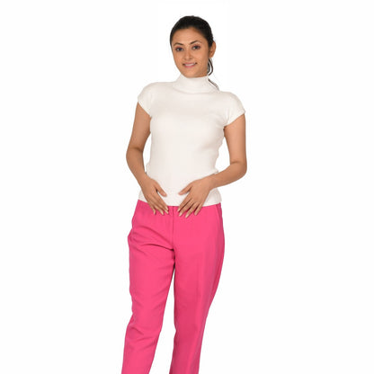 Turtle Neck Top - White - Blouse featured