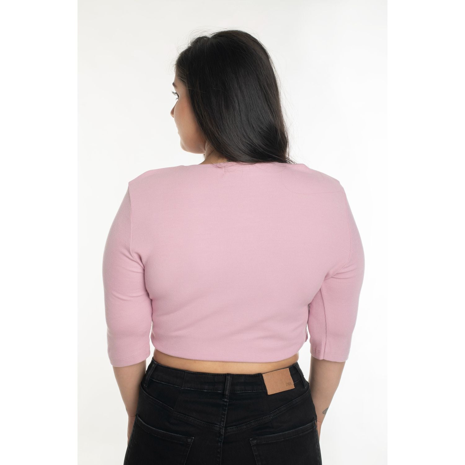 Buy Hosiery Blouse- XXL Deep Round Neck - All Colours | Drape Divaa