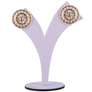 Kundan Tops (DD-R1E502) White earrings