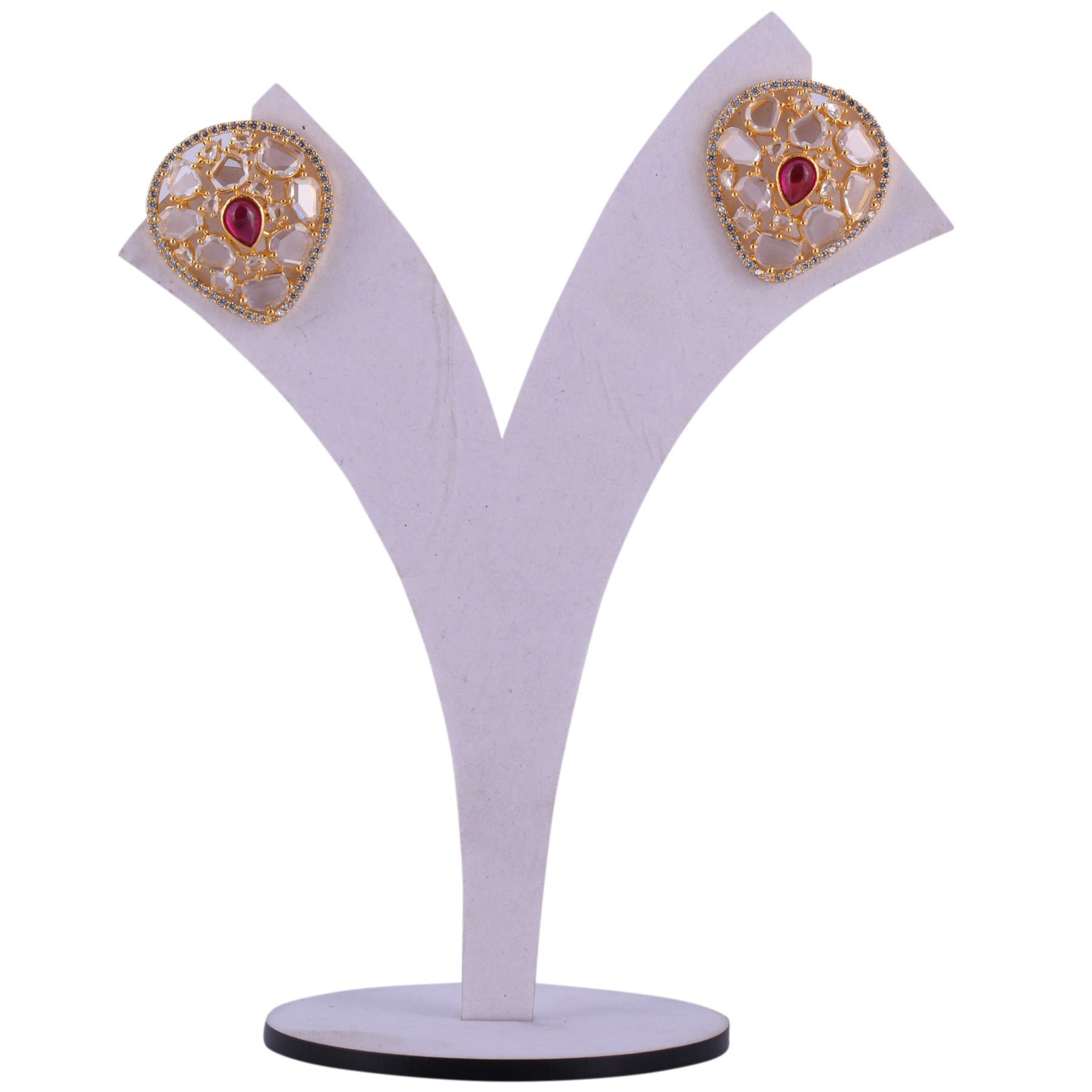 Kundan Teardrop Tops (DD-R1E507) earrings