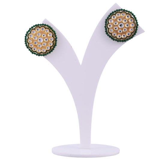 Kundan Earrings Dark Green earrings