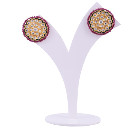 Kundan Earrings Maroon earrings
