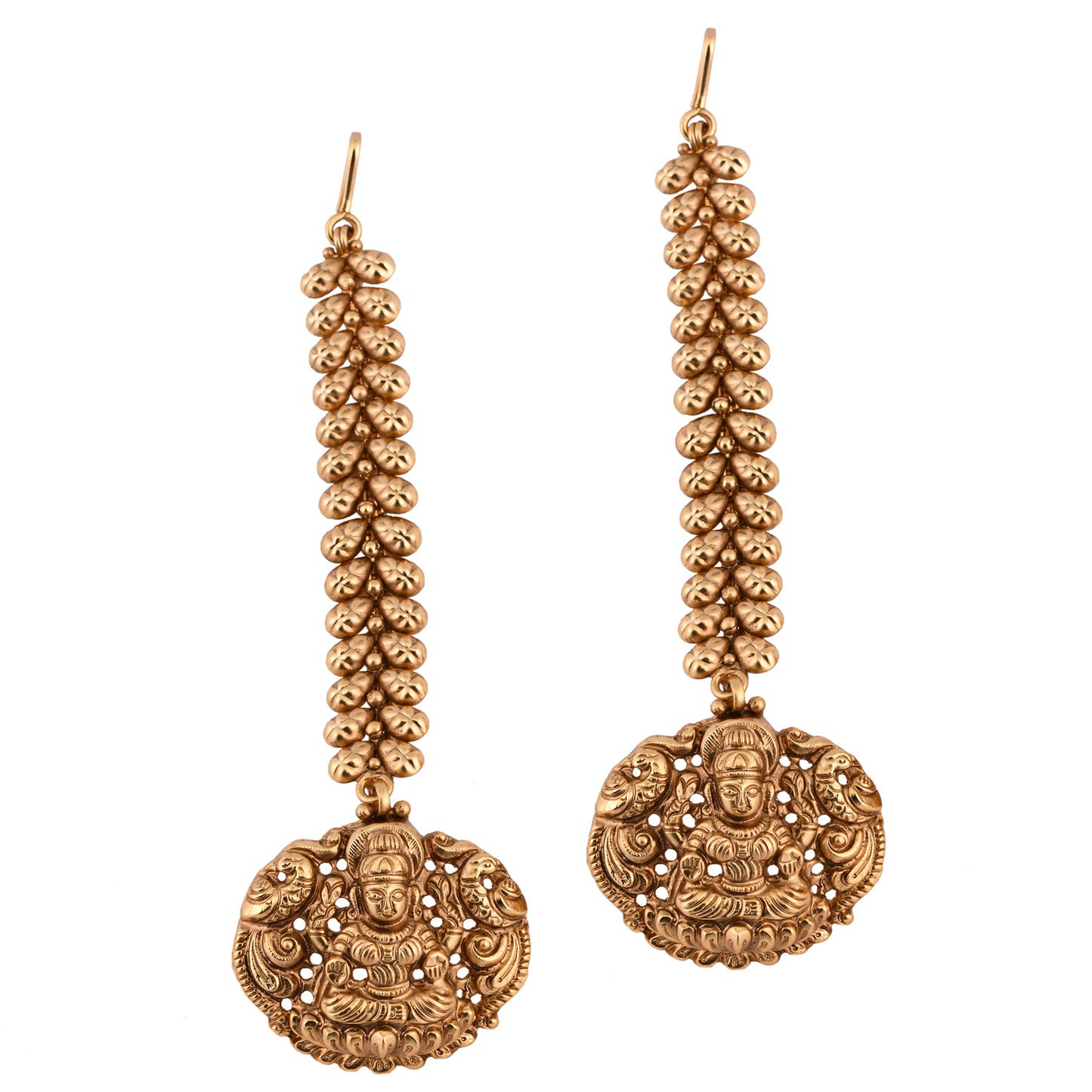 Goddess Lakshmi Long Earrings earrings