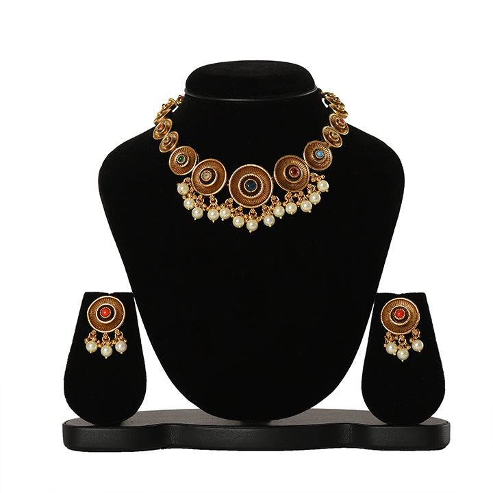 Temple Jewellery - Necklace (DD-R1N520M) Necklace