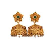 Load image into Gallery viewer, Temple Earrings Green earrings