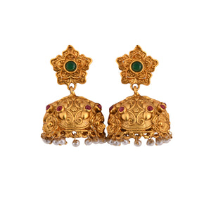 Temple Earrings Green earrings