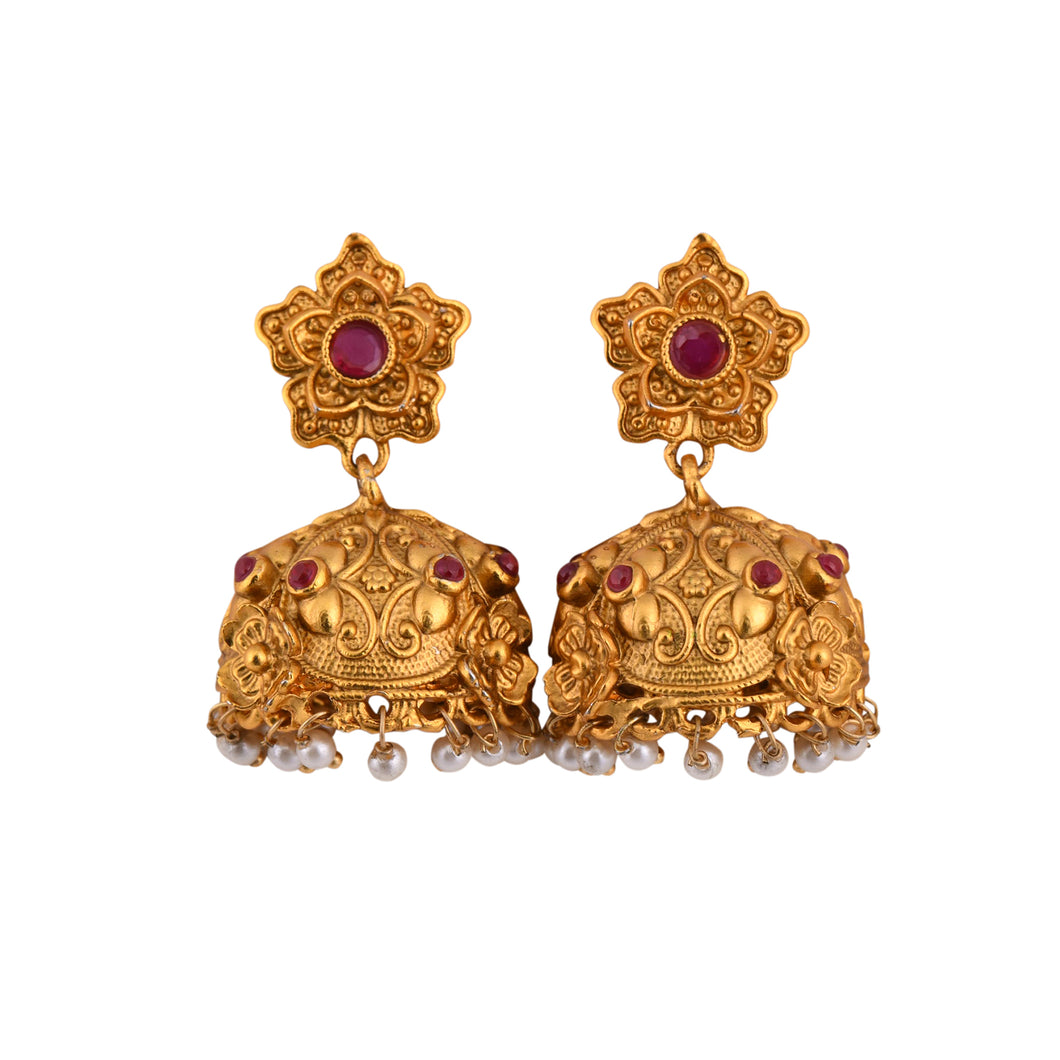 Temple Earrings Red earrings
