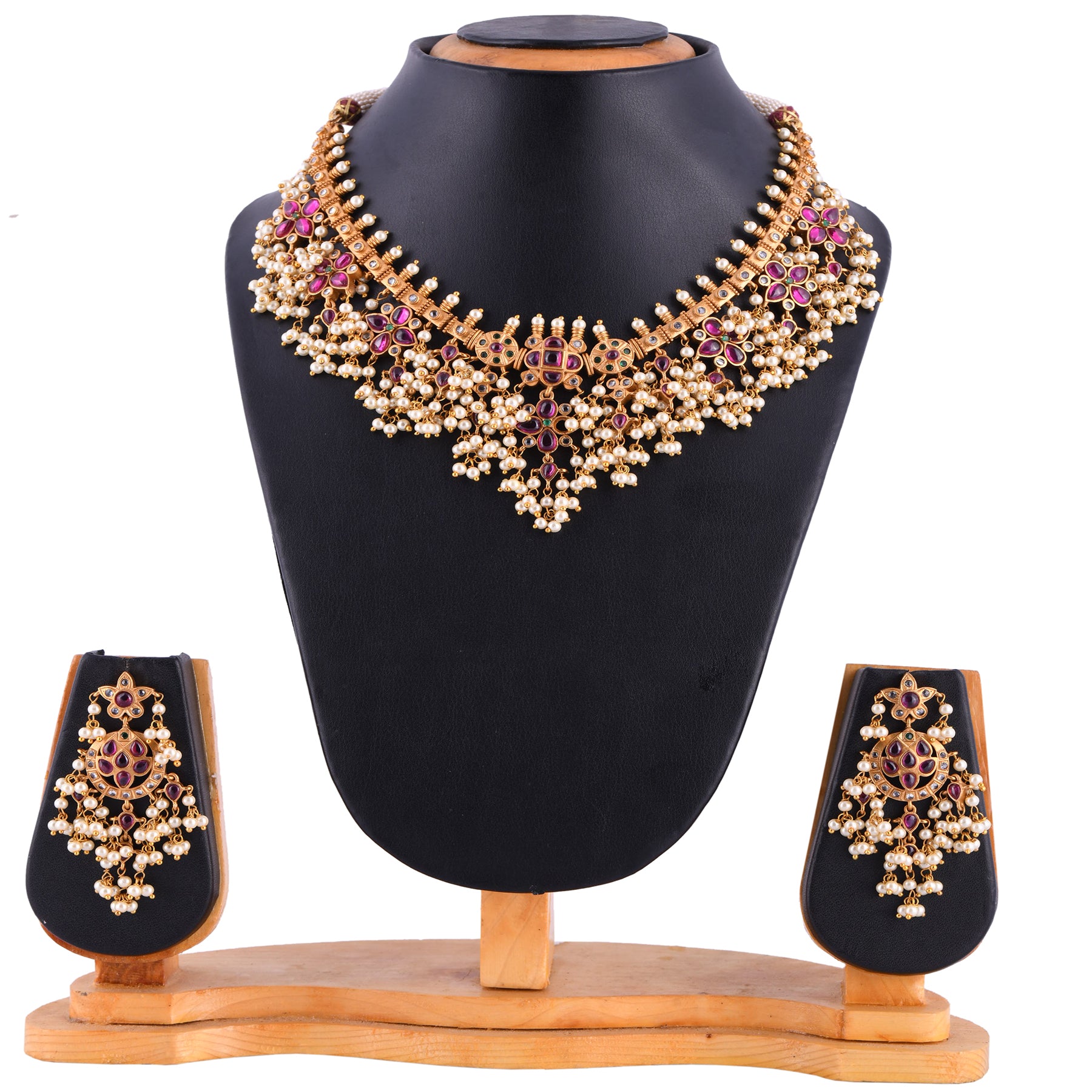 Bright Pink and Ivory Saree with Zari Saree