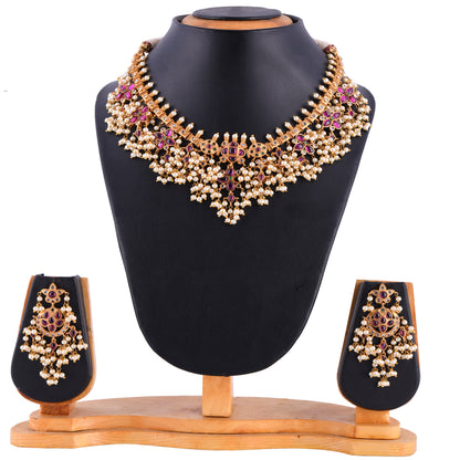 Bright Pink and Ivory Saree with Zari Saree