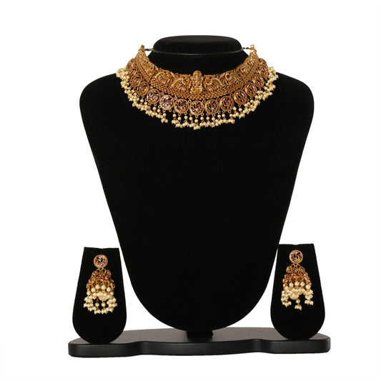 Temple Jewellery - Necklace (DD-S1N529R) Necklace