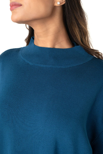 Cosy Airport Ready Coord Set full sleeve azure blue lounge wear featured