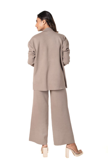Cosy Airport Ready Coord Set full sleeve light brown lounge wear featured