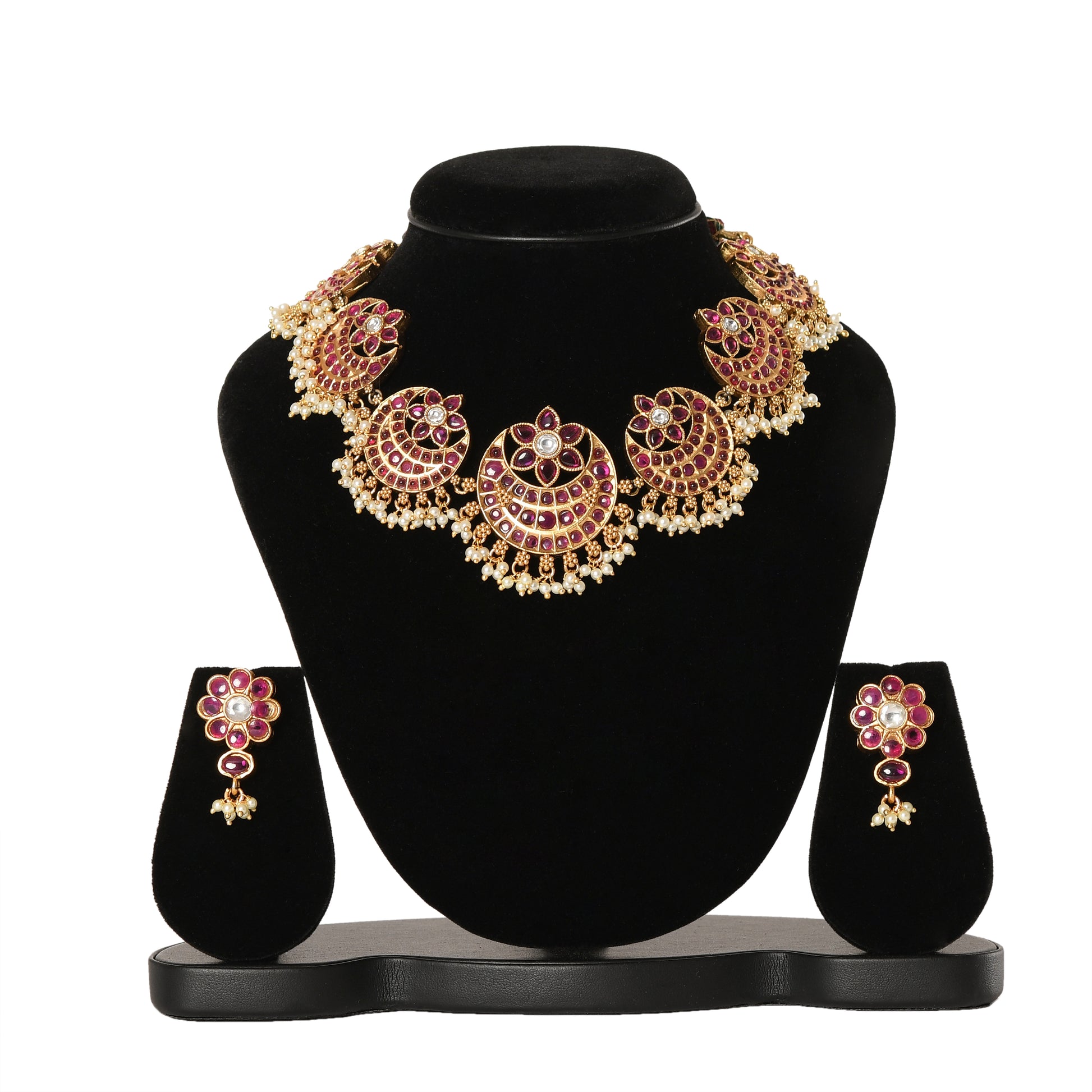 Temple Jewellery - Necklace (DD-R1N519R) Necklace