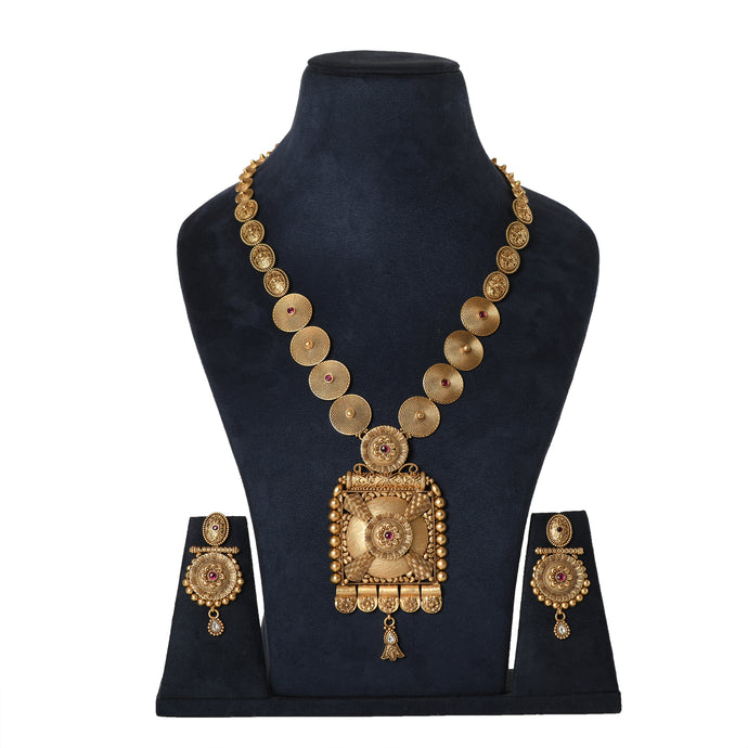 Temple Jewellery - Rani Haar (DD-S1N513R) Necklace