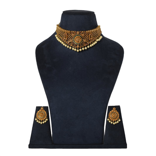 Temple Jewellery - Necklace (DD-S1N552G) Necklace