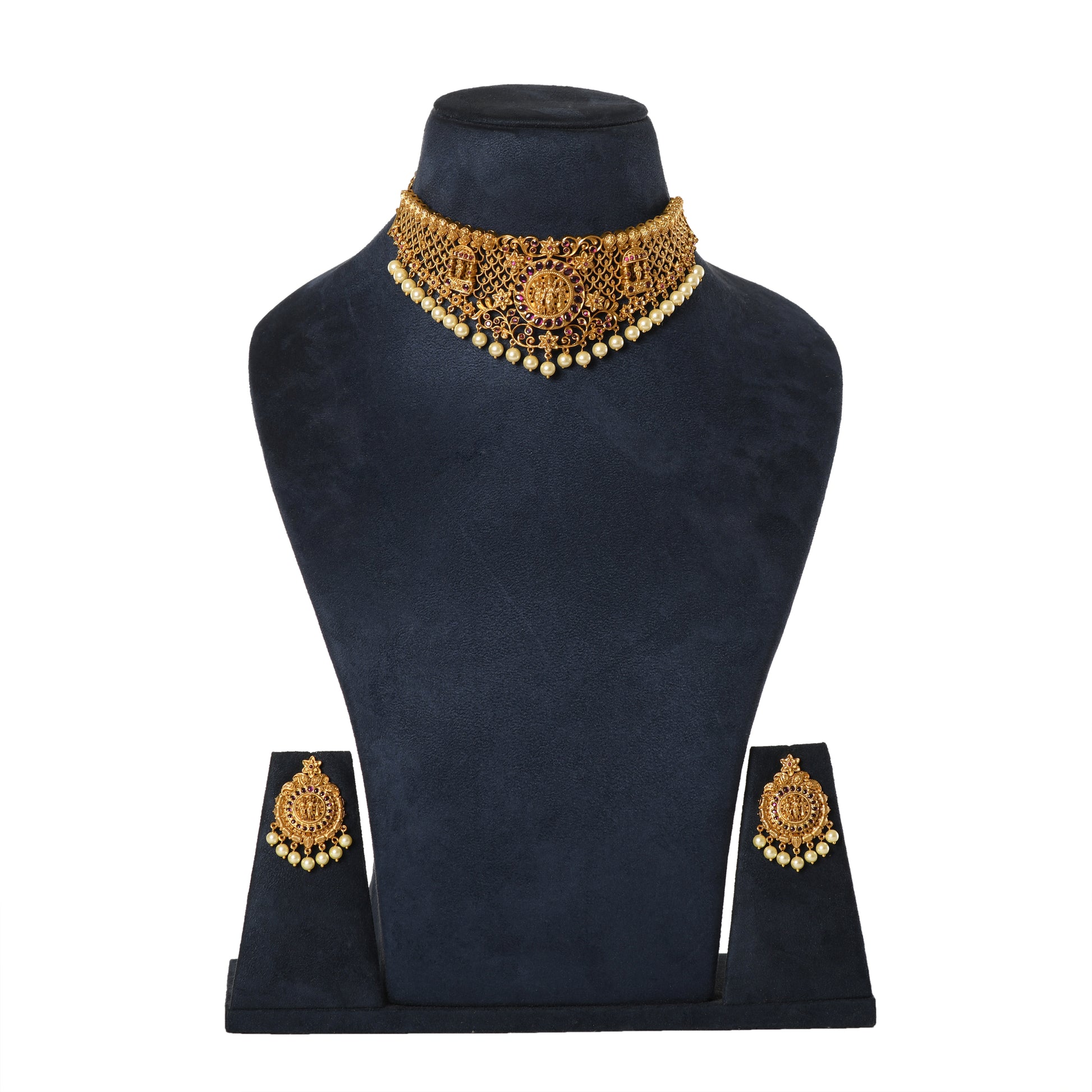 Temple Jewellery - Necklace (DD-S1N552R) Necklace