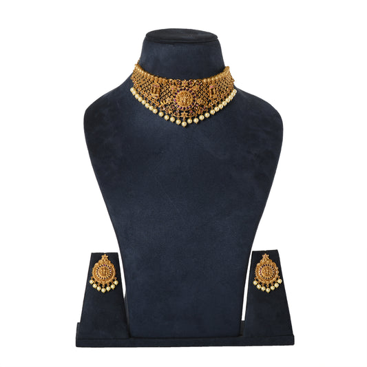 Temple Jewellery - Necklace (DD-S1N552R) Necklace