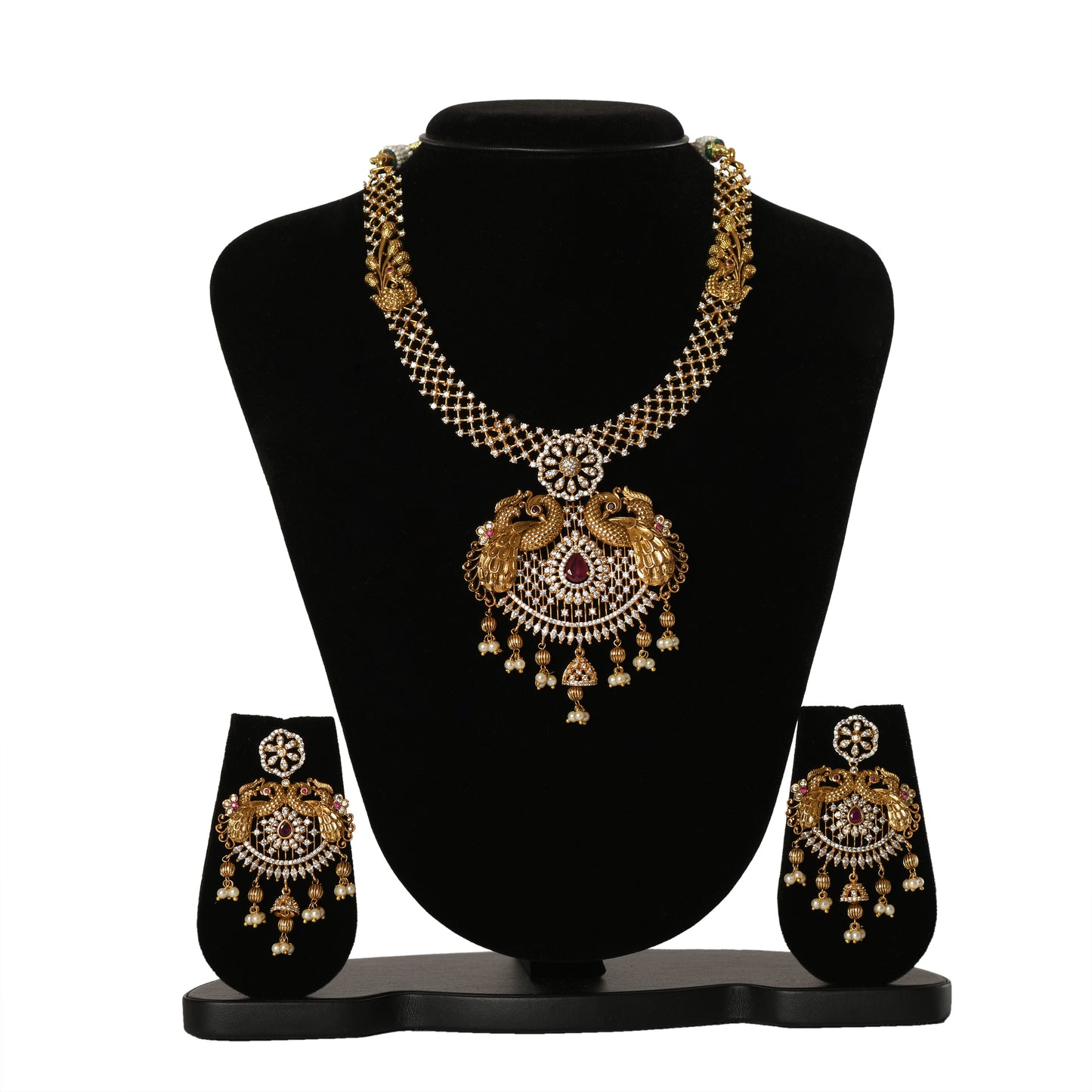 Temple Jewellery - Necklace (DD-S1N533R) Necklace