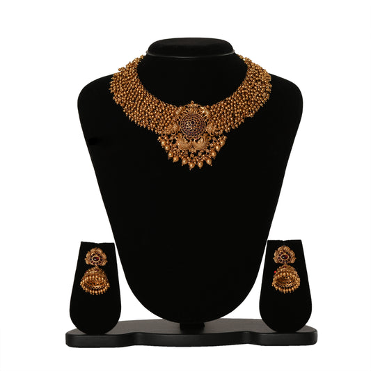 Temple Jewellery - Necklace (DD-S1N538R) Necklace